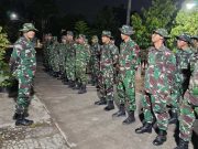 Danramil Pimpin Apel Malam Jelang Penutupan TMMD Sragen