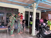 Satgas TMMD Sragen Obati Rindu Buah Hati, Bermain Bersama Anak-Anak Desa Puro