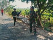 Satgas TMMD dan Warga Puro Inventarisir Alat Begesting usai Pengecoran Jalan