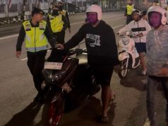 63 Pembalap Liar Digiring Tuntun Motor ke Polres Sragen, 63 Motor Knalpot Brong Disita