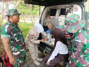 Tim Kesehatan Kartika 25 Sragen Sigap Tangani Peserta Ketarunaan TMMD yang Alami Luka