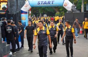 Semarak HUT Bhayangkara Ke-80, Personel dan Keluarga Besar Polda Jateng Olahraga Bersama