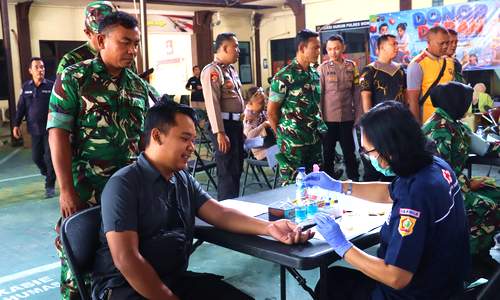 Donor Darah Massal Hari Bhayangkara, Melibatkan Tentara dan Pramuka