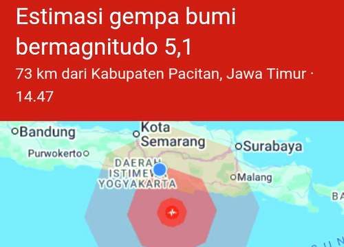 Gempa di Pacitan, Getarannya Sampai ke Wonogiri