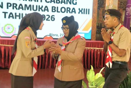 Wabup Sri Setyorini Ketua Kwarcab Gerakan Pramuka Blora 2026–2031