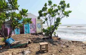 Dua Hektare Lahan Pantai Sigandu Batang Terendam Rob
