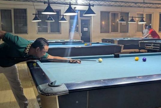 Penampilan Atlet Siwo PWI Jateng di Turnamen Biliar Antarwartawan Diapresiasi