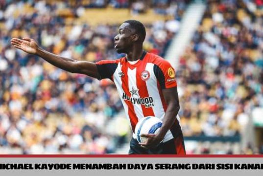 Michael Kayode menambah daya serang dari sisi kanan Brentford