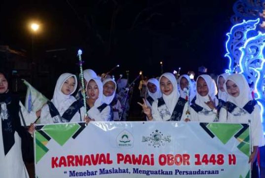 Sambut Tahun Baru Islam, Banom NU Bawu Meriahkan Malam 1 Muharram dengan Pawai Obor