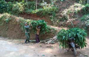 Aksi Sertu Ismail Bantu Warga Warnai TMMD Watuduwur