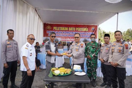 Tingkatkan Mutu Pelayanan, Polres Purworejo Gelar Peletakan Batu Pertama Pembangunan Mapolsek Bagelen