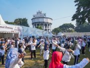 Ratusan Warga Meriahkan Senam Hari Koperasi Nasional Ke -79 di Alun-alun Magelang