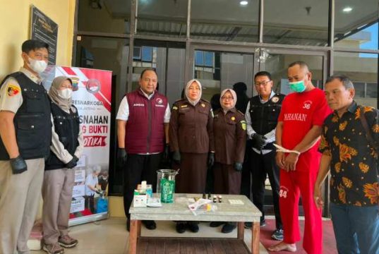 Ditresnarkoba Polda Jateng Musnahkan Barang Bukti Sabu
