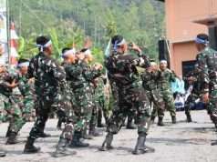 Yel-Yel Satgas TMMD Reguler Ke-129 Kodim 0708 Purworejo Bawa Semangat Bangun Desa Watuduwur