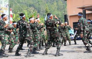 Yel-Yel Satgas TMMD Reguler Ke-129 Kodim 0708 Purworejo Bawa Semangat Bangun Desa Watuduwur