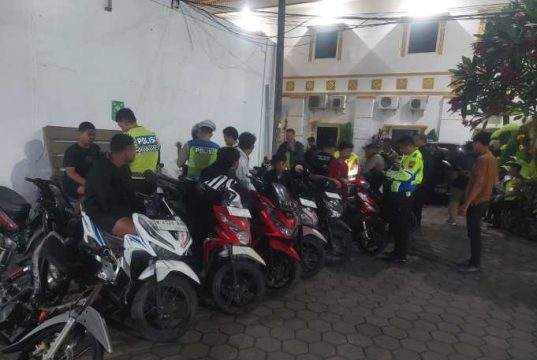 Polres Kudus Tindak Tegas Balap Liar, 19 Motor Berknalpot Brong dan Tanpa Pelat Nomor Disita