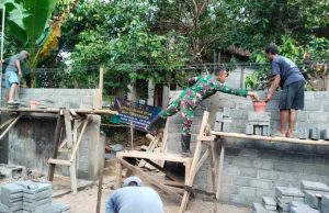 Pembangunan RTLH Watuduwur Milik Ngaliman Hampir Rampung