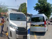 Mobil Travel Parkir Semarangan di Jalan Pandanaran II Semarang Digembok Petugas