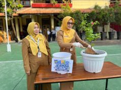 Pembukaan MPLS SMPN 1 Jepara Berlangsung Edukatif, Ditandai Penanaman Bunga Bugenvil